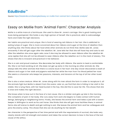 Mollie in ‘Animal Farm’: Unveiling Her Role