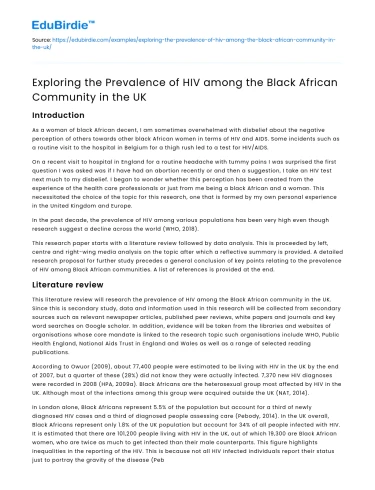 HIV prevalence among Black Africans in UK