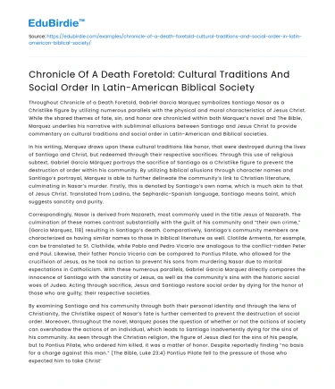 Cultural Traditions in Latin-American Biblical Society