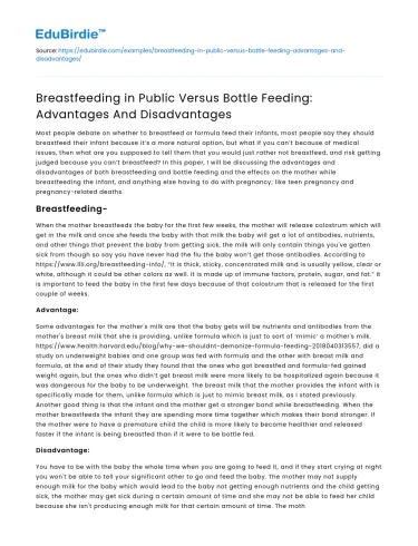 Public vs Bottle Feeding: Pros and Cons