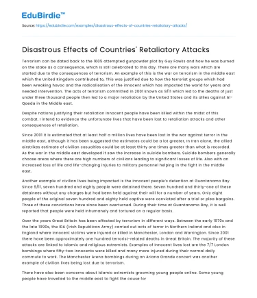 The Ripple Effects of Retaliatory Strikes