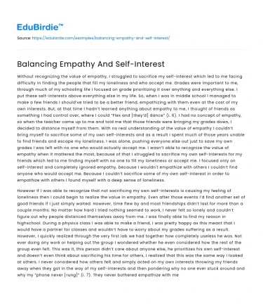 The Delicate Dance Between Empathy and Self-Interest