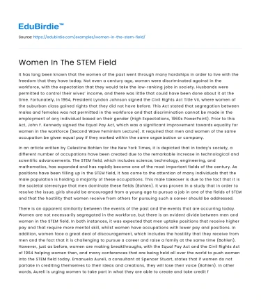 Women In The STEM Field
