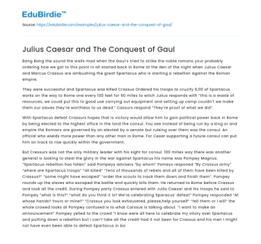 Julius Caesar: Strategies in Gaul’s Conquest