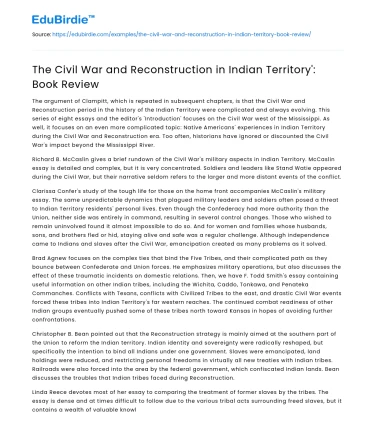 The Civil War and Reconstruction in Indian Territory’: Book Review