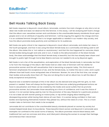 Bell Hooks Talking Back Essay