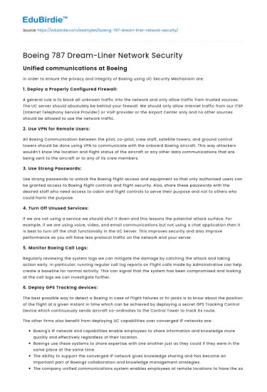 Safeguarding Boeing 787: A Network Security Perspective