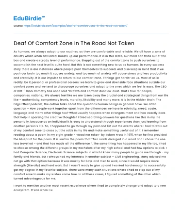 The Unfamiliar Terrain: Choices Beyond Comfort