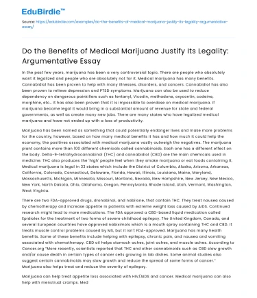 Benefits of Medical Marijuana: Legal Justification