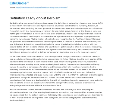 Definition Essay about Heroism
