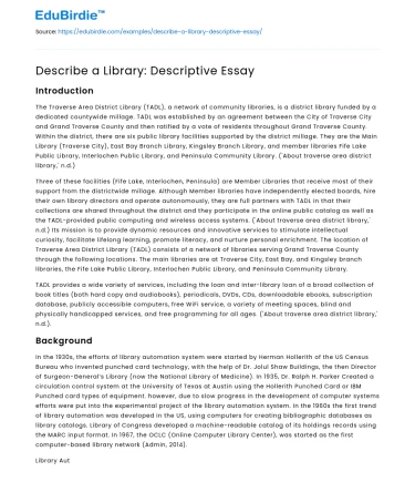 Describe a Library: Descriptive Essay