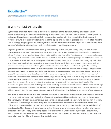 Gym Period Analysis