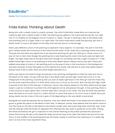 Frida Kahlo Thinking about Death