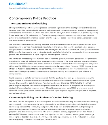 Contemporary Police Practice