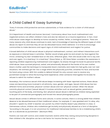 The Harrowing Journey of ‘A Child Called It’