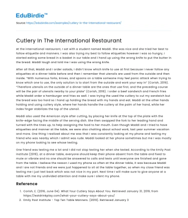 Cutlery: A Reflection of Cultural and Culinary Diversity