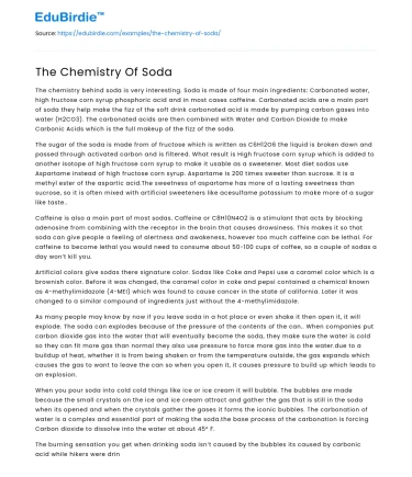 The Complex Chemistry Behind Soda Beverages