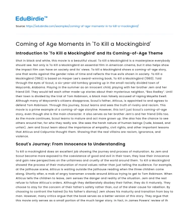 Coming of Age Moments in ‘To Kill a Mockingbird’