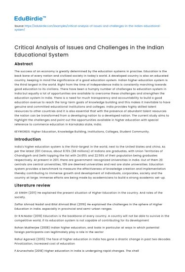 Problems in Indian Education System