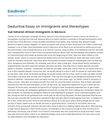 Dissecting Immigrant Stereotypes: A Deductive Analysis