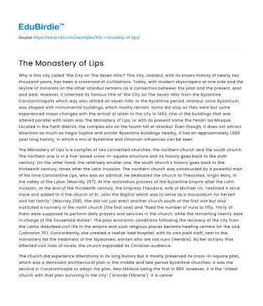 The Monastery of Lips